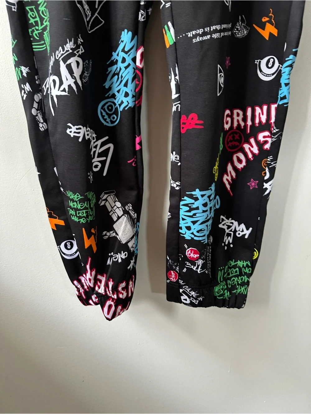 Fresh Prints of Bel Air Drill Clothing Co Novelty Grind Monster Sweatpants Sz XL